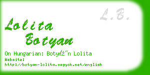 lolita botyan business card